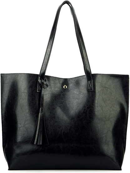 Women's Tote Bags Top Handle Satchel Handbags Faux Leather Tassel Shoulder Purse