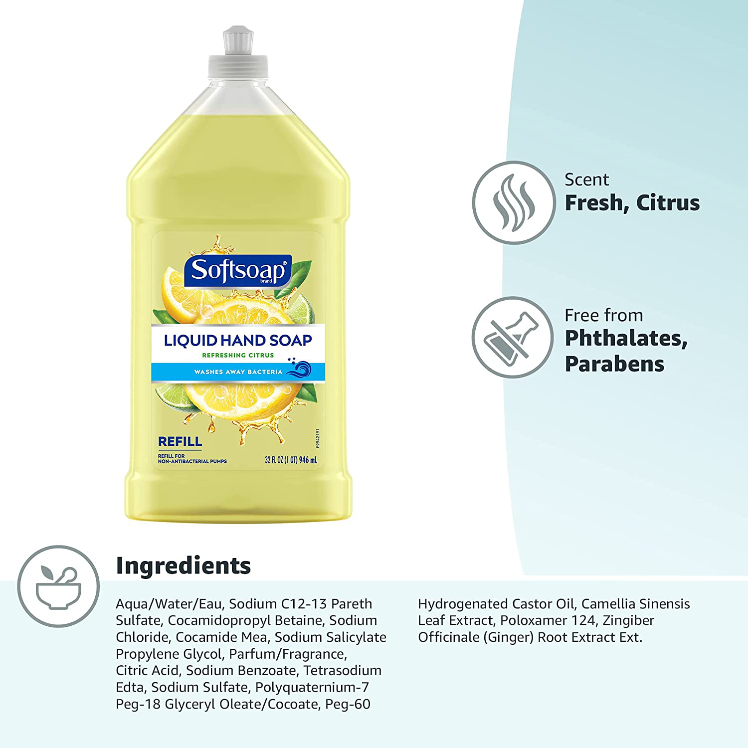Softsoap Liquid Hand Soap Refill, Aquarium Series - 32 fluid ounces (6 Pack)