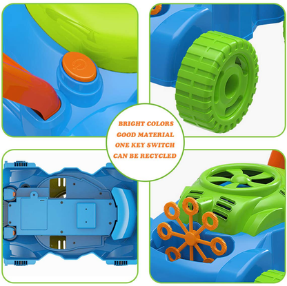 Lydaz Bubble Mower for Toddlers, Kids Bubble Blower Machine Lawn Games, Outdoor Push Toys, Halloween Christmas Birthday Toys Gifts for Preschool Baby Boys Girls