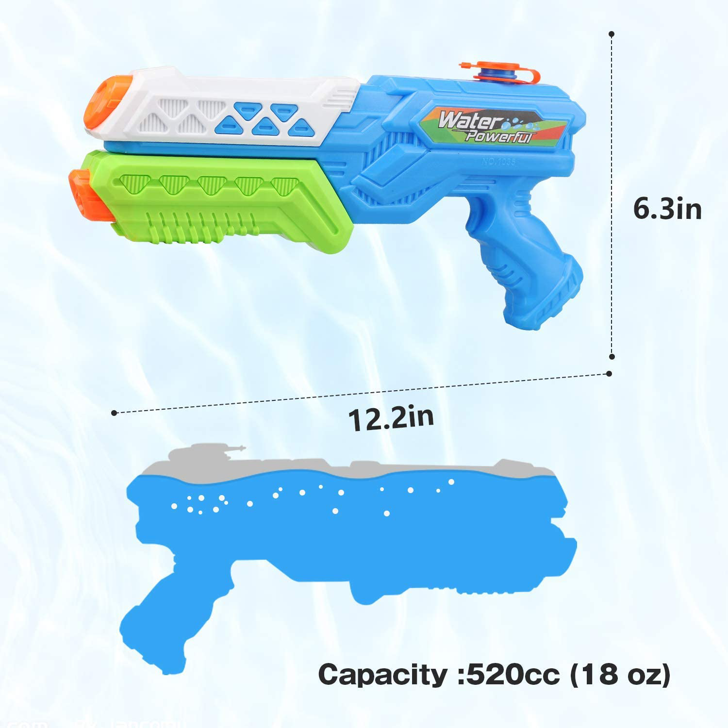 Toy Life Water Guns for Kids or Adults - 2 Pack Super Blaster Soaker Water Gun - Water Shooter Toy - Kids Outdoor Toys and Games for Boys, Girls - Pool Water Guns Summer Toy for Toddlers, Kids, Adults