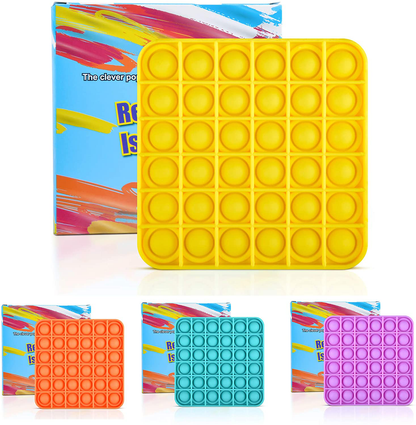 Silicone Push Pop It Fidget Toy - Sensory, Anxiety Relief Toys