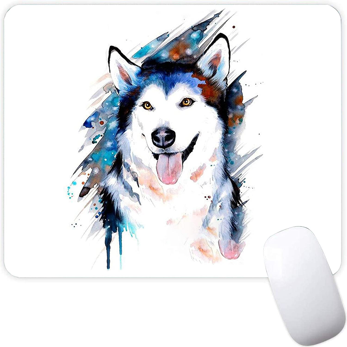 Mouse Pad,Red Moon Cloud Samurai Pattern Seamless Waterproof Gaming Anime Gift Mouse Pad Desk Accessories Non-Slip Rubber Mousepad for Laptop and Computer