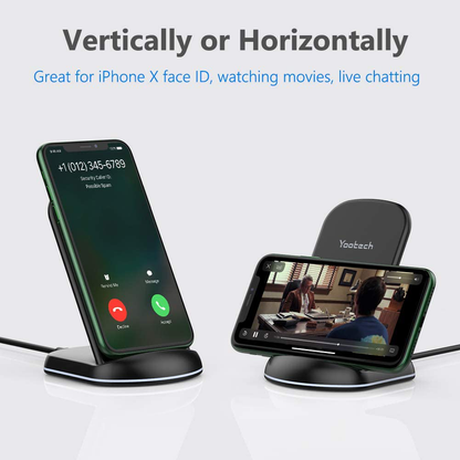 Wireless Charger, Qi-Certified 10W Max Wireless Charging Stand