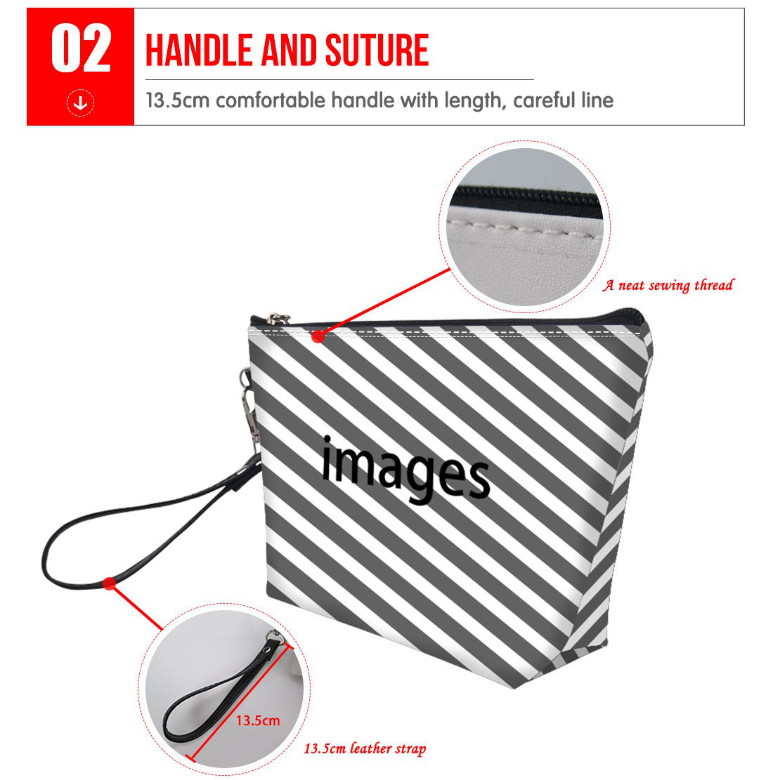 Cosmetic Bag Makeup Bag Zipper Pencil Clutch