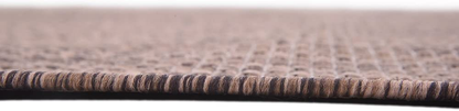 Unique Loom Solid Collection Casual Transitional Indoor and Outdoor Flatweave Runner Rug, 2' 7" x 12', Navy Blue/Light Blue