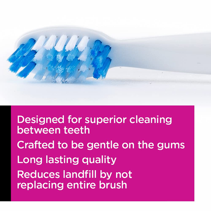 Pop Sonic Replacement Toothbrush Heads Fit's with Go Sonic USB Sonic & Pro Sonic Toothbrushes - Pack of 2
