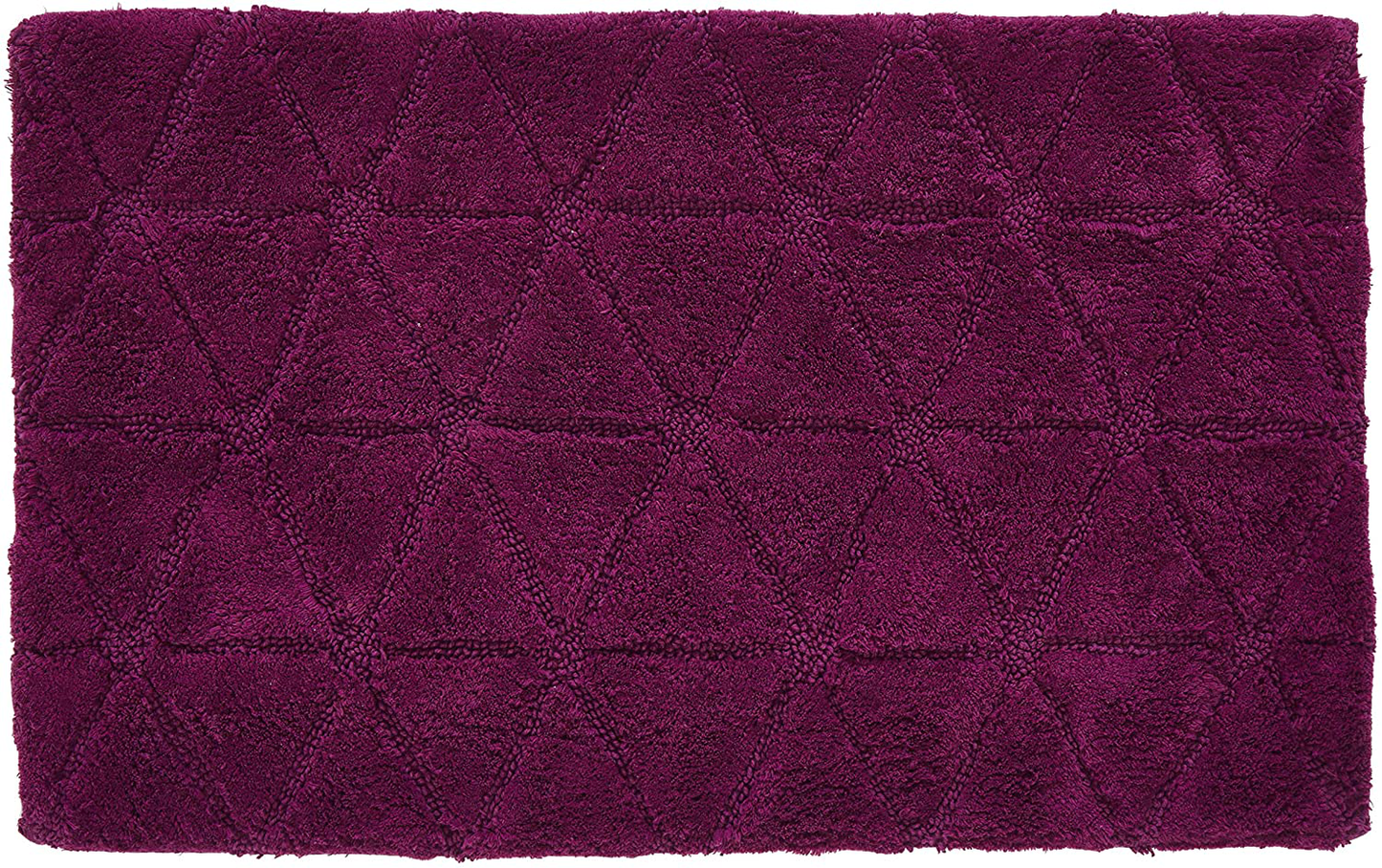 Luxury Diamond Chenille Bath Rug, Non-Slip, Absorbent Plush Bath Mat for Tub, Shower and Bathroom
