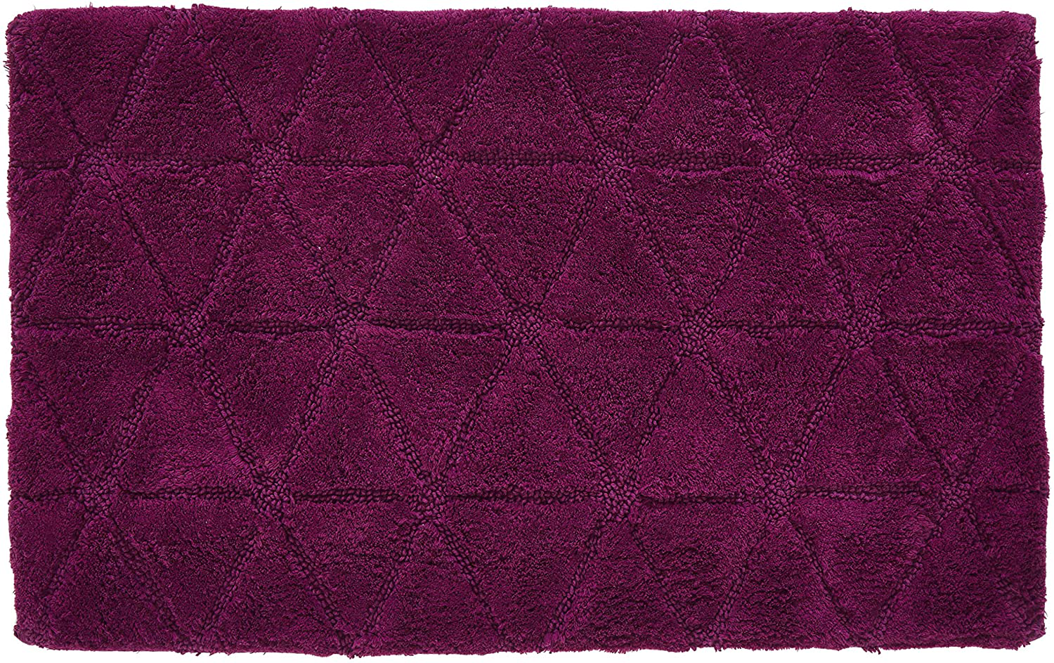 Luxury Diamond Chenille Bath Rug, Non-Slip, Absorbent Plush Bath Mat for Tub, Shower and Bathroom