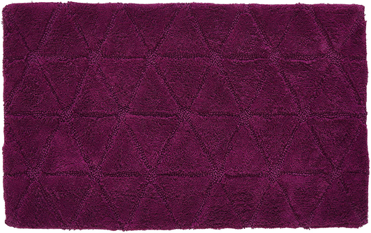Luxury Diamond Chenille Bath Rug, Non-Slip, Absorbent Plush Bath Mat for Tub, Shower and Bathroom