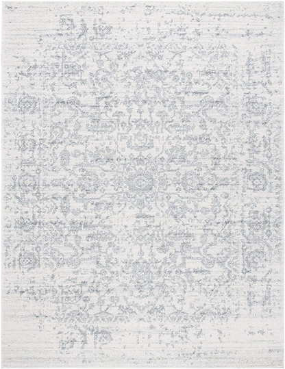 Safavieh Madison Collection MAD603D Oriental Snowflake Medallion Distressed Non-Shedding Stain Resistant Living Room Bedroom Runner, 2'3" x 16' , Cream / Navy