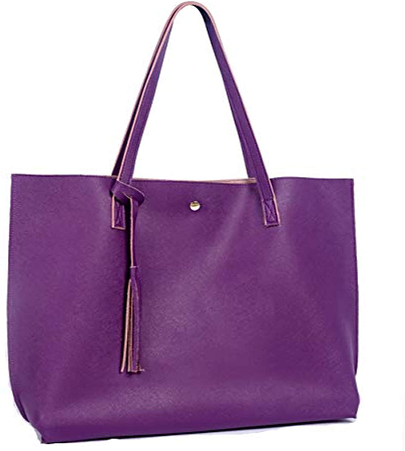 Women's Tote Bags Top Handle Satchel Handbags Faux Leather Tassel Shoulder Purse