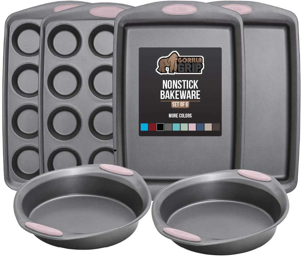 Multipack Gorilla Grip Bakeware Sets, Nonstick, Heavy Duty Carbon Steel