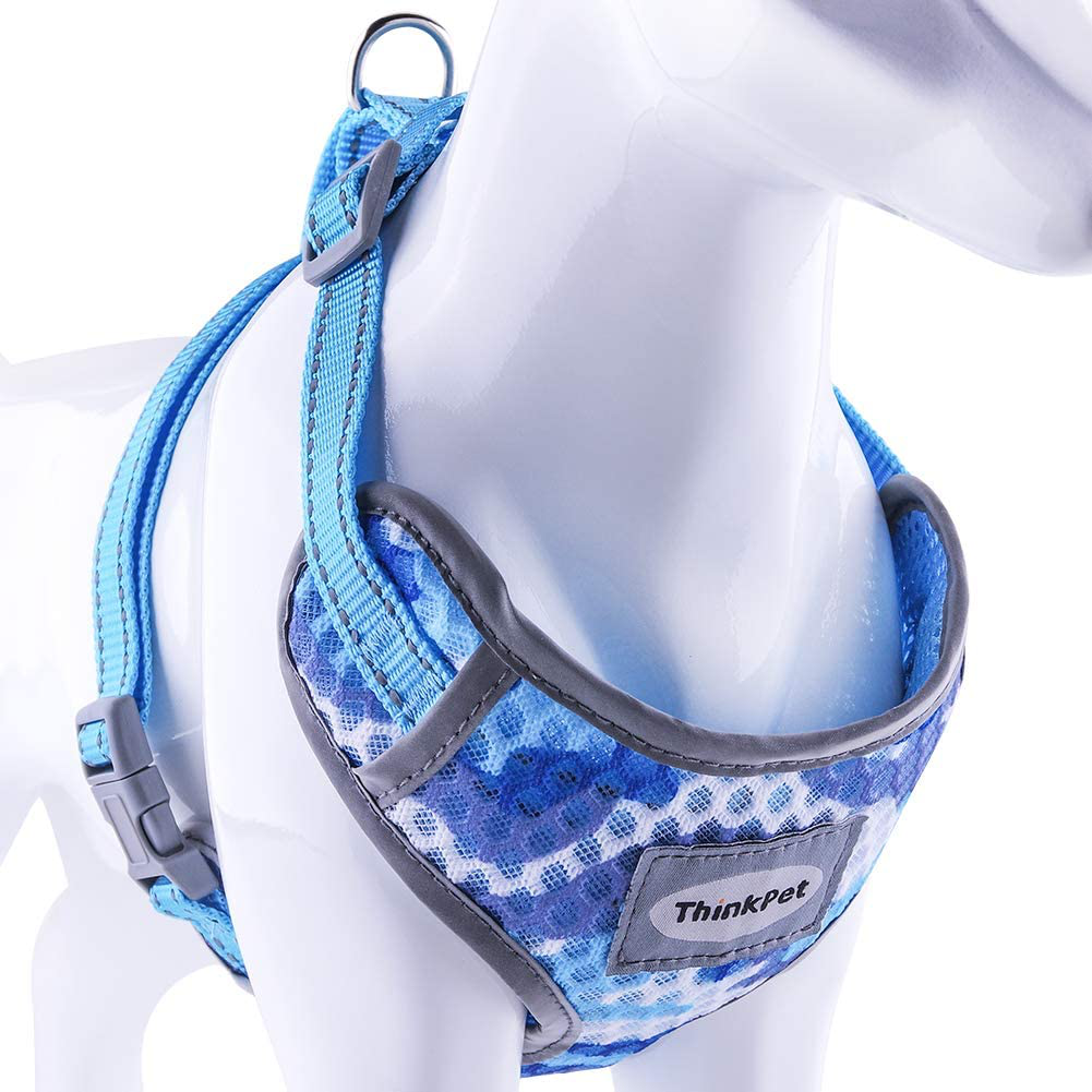 Reflective Breathable Soft Air Mesh No Pull Puppy Harness For Small To Medium Dogs And Cats
