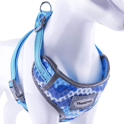 Reflective Breathable Soft Air Mesh No Pull Puppy Harness For Small To Medium Dogs And Cats