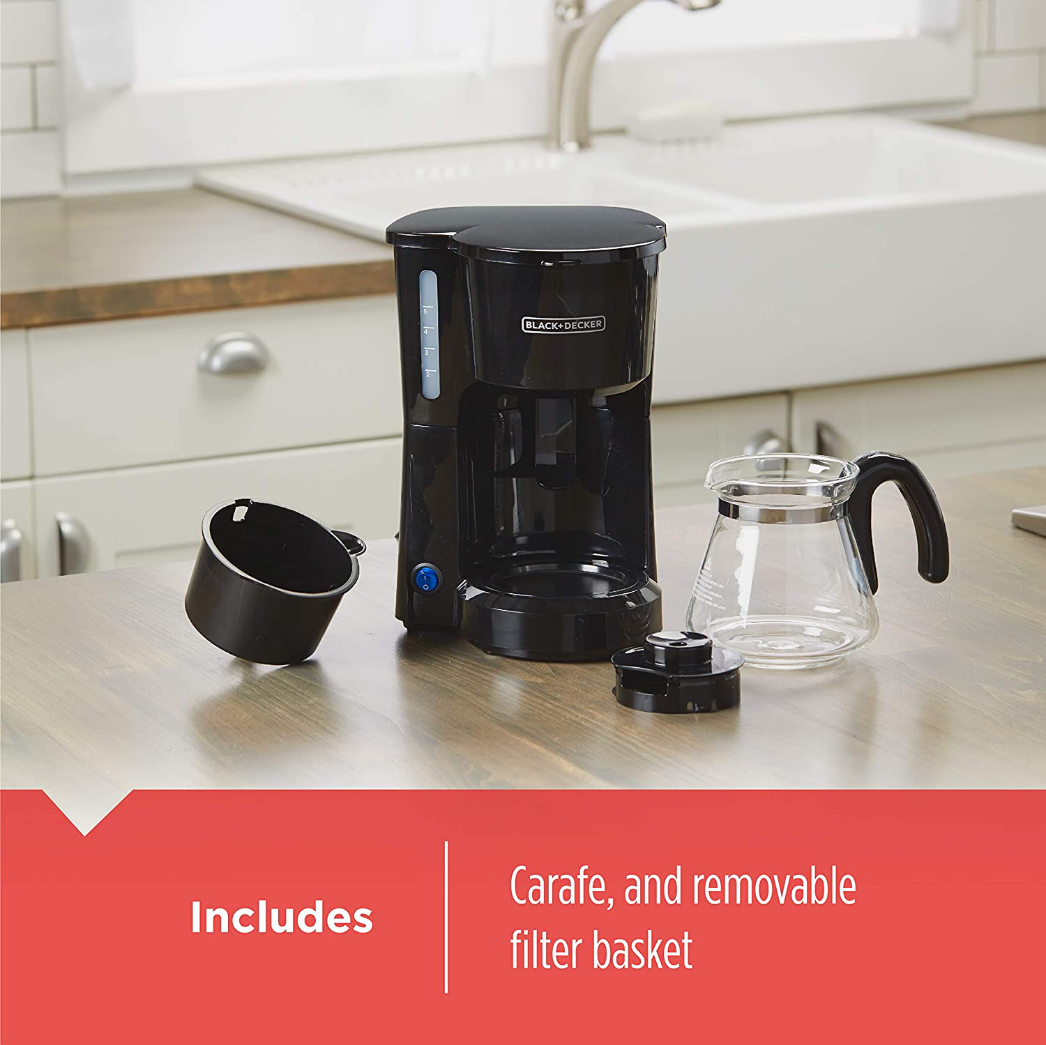BLACK+DECKER CM0755S, 5-Cup, Silver