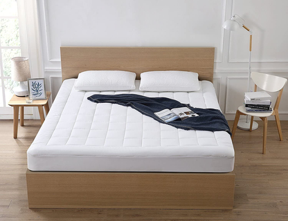 oaskys Cal King Mattress Pad Cover Cooling Mattress Topper Pillow Top Cotton Top with Down Alternative Fill (8-21”Fitted Deep Pocket California King Size)