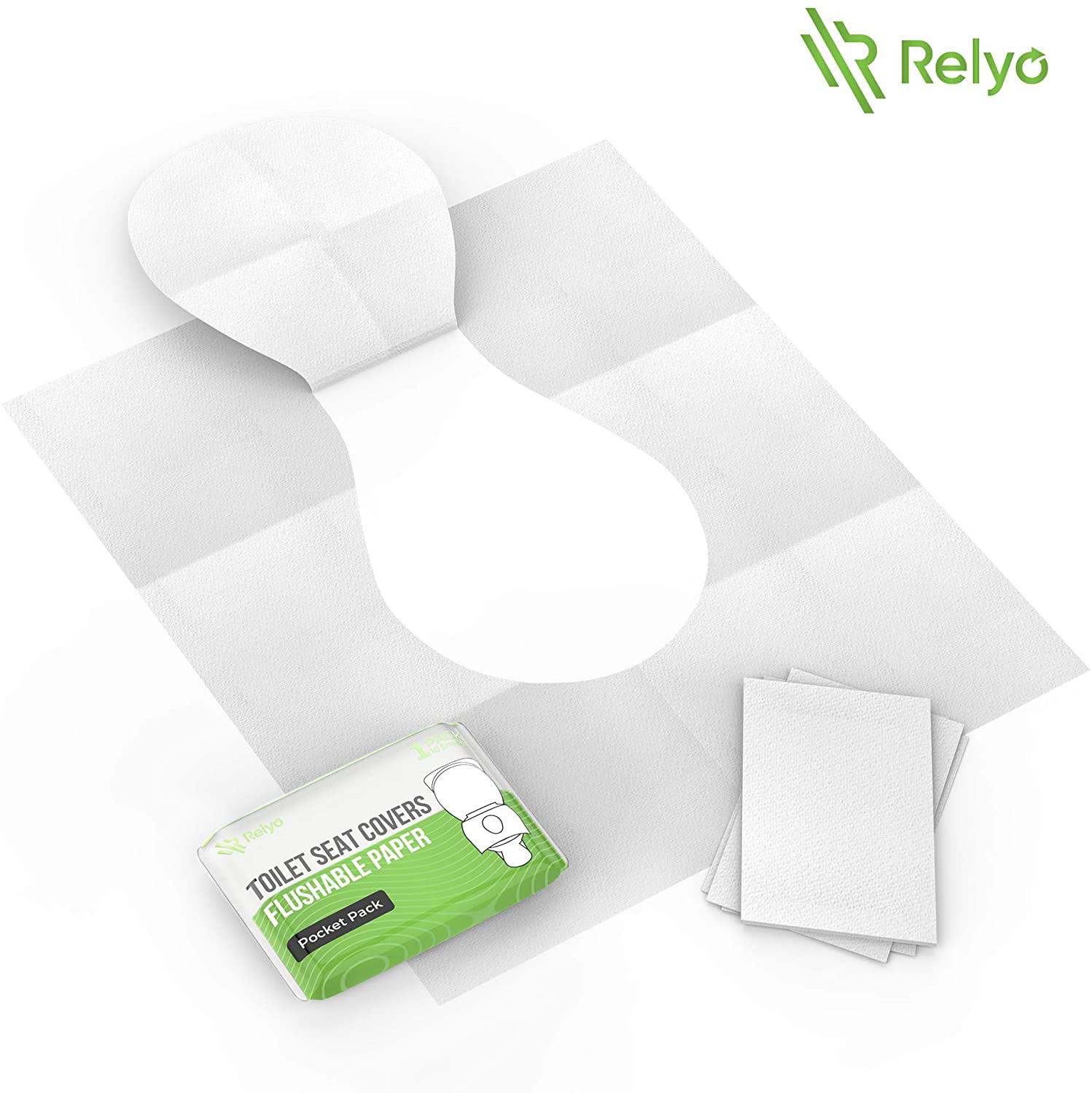 Toilet Seat Covers Paper Flushable (50 Pack) - XL Flushable Paper Toilet Seat Covers for Adults and Kids Potty Training, 100% Biodegradable - Travel Accessories for Public Restrooms, Airplane, Camping
