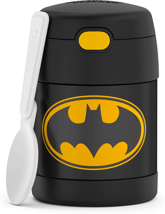 THERMOS FUNTAINER 10 Ounce Stainless Steel Vacuum Insulated Kids Food Jar, Batman