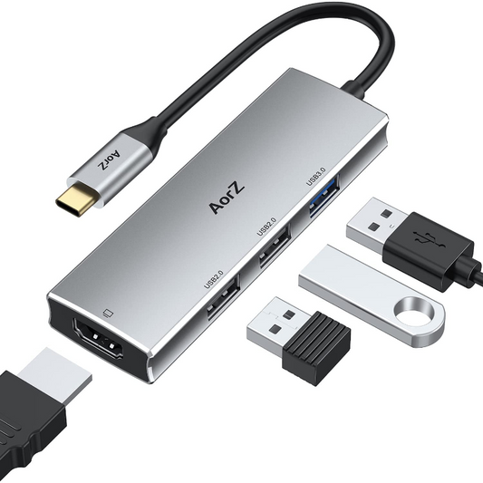 4 in 1 USB C Hub HDMI Adapter with 4K HDMI