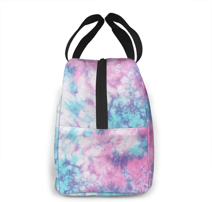 PrelerDIY Abstract Liquid Lunch Box - Insulated Lunch Bags for Women/Men Watercolor Design Reusable Lunch Tote Bags, Perfect for Office/Camping/Hiking/Picnic/Beach/Travel