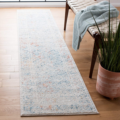 Safavieh Tulum Collection TUL264C Moroccan Boho Distressed Non-Shedding Stain Resistant Living Room Bedroom Runner, 2' x 9' , Ivory / Terracotta