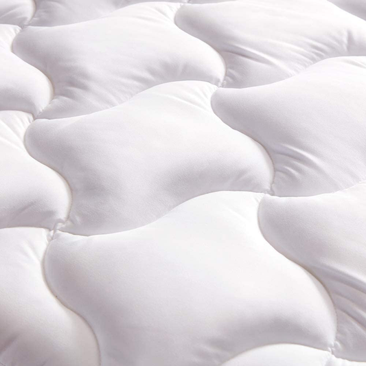 SLEEP ZONE Quilted Mattress Pad Cover King Cooling Fluffy Soft Topper Upto 21 inch Pocket, Grey, King