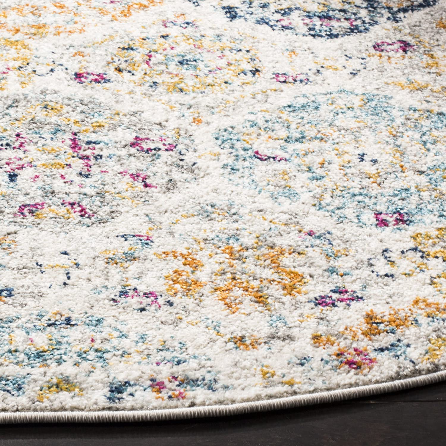 Safavieh Madison Collection MAD611B Boho Chic Floral Medallion Trellis Distressed Non-Shedding Stain Resistant Living Room Bedroom Area Rug, 3' x 5', Cream / Multi