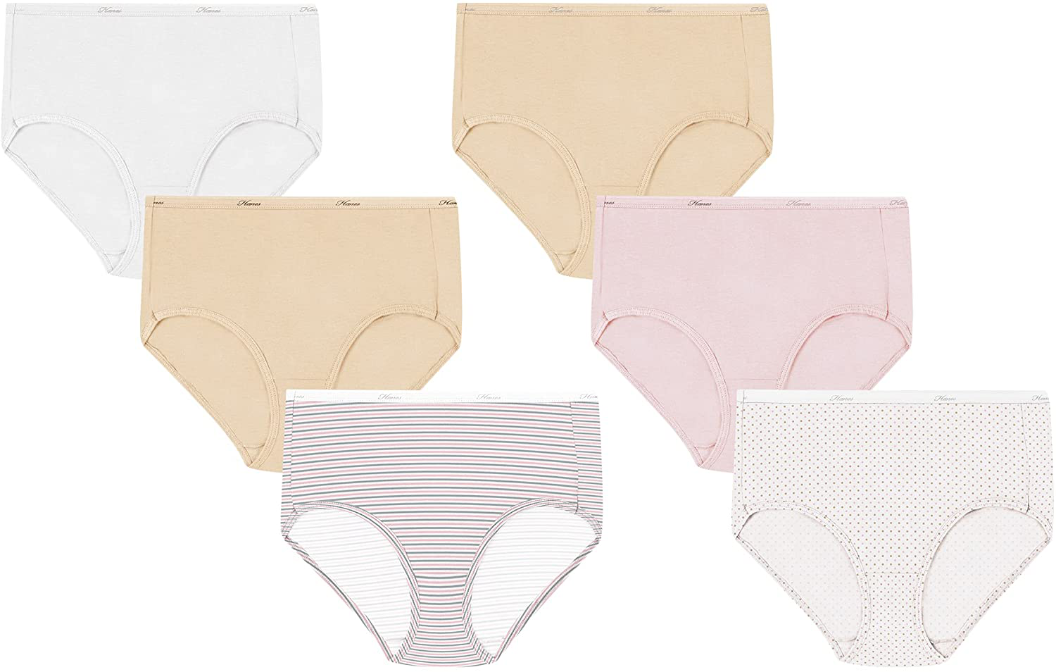 Hanes Women's Cotton Brief Underwear (Regular & Plus Sizes)