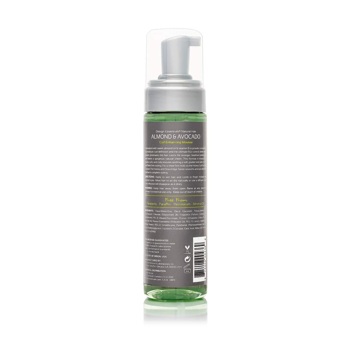 Design Essentials Curl Enhancing Mousse, Almond and Avocado Collection, 7.5 Ounces