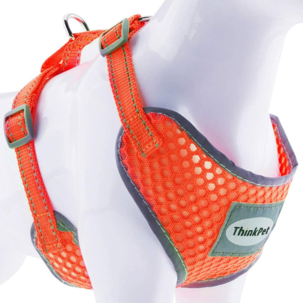 Reflective Breathable Soft Air Mesh No Pull Puppy Harness For Small To Medium Dogs And Cats