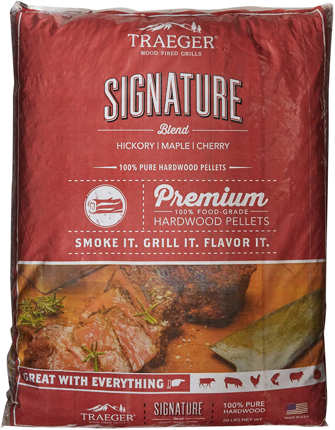 Traeger Grills PEL307 Alder 100% All-Natural Hardwood Pellets Grill, Smoke, Bake, Roast, Braise and BBQ, 20 lb. Bag