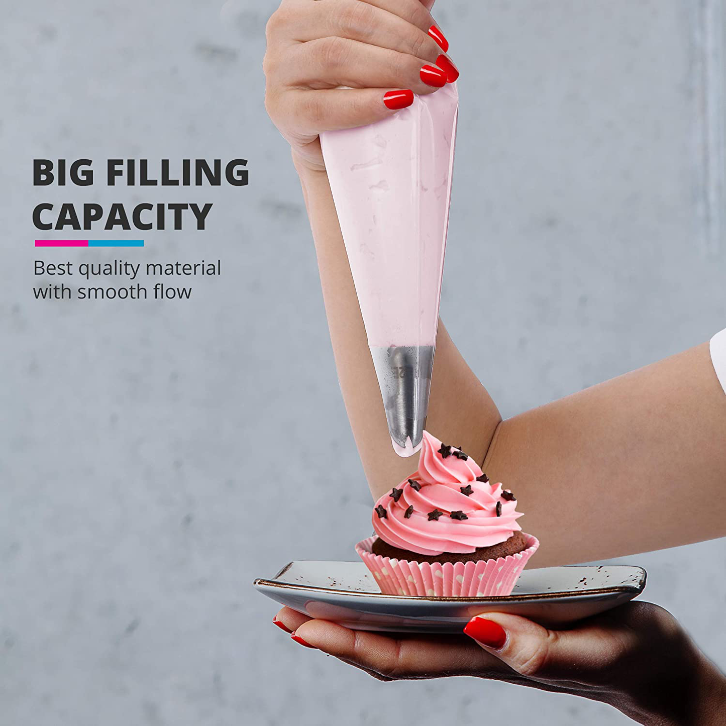 100 Anti Burst Pastry Bags for Icing and Frosting - Ideal for Cakes and Cookies Decoration