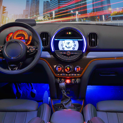 Nilight 4PCS 48 LEDs USB Interior Lights DC 5V Multicolor Music Car Strip Light Under Dash Lighting Kit with Sound Active Function and Wireless Remote Control (TR-12)