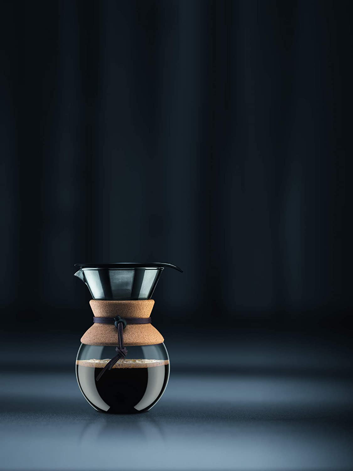BODUM Pour Over Coffee Maker Grip, 8 Cup, 34 Ounce, Double Wall Cork