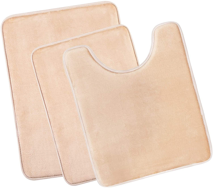 Memory Foam Bath Mat Rug, Comfortable Super Absorbent Machine Wash Non-Slip Thick Bathroom Rug