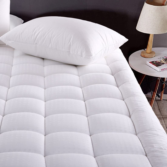 MEROUS California King Size Mattress Pad Pillow Top Quilted Mattress Cover Mattress Protector Cotton 8-21" Deep Pocket Cooling Mattress Topper
