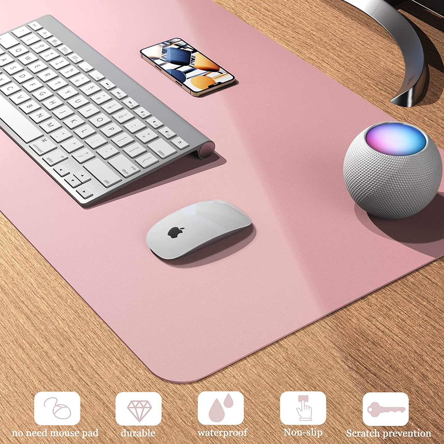 Writing Desk Pad Protector, Anti-Slip Thin Mousepad for Computers,Office Desk Accessories Laptop Waterproof Desk Protector for Office Decor and Home