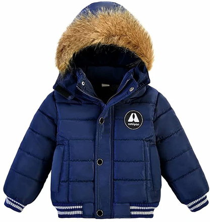 Baby Boys Girls Winter Thick Hooded Down Jacket Warm Snow Jacket Winter Outdoor Coat 1-6 Years