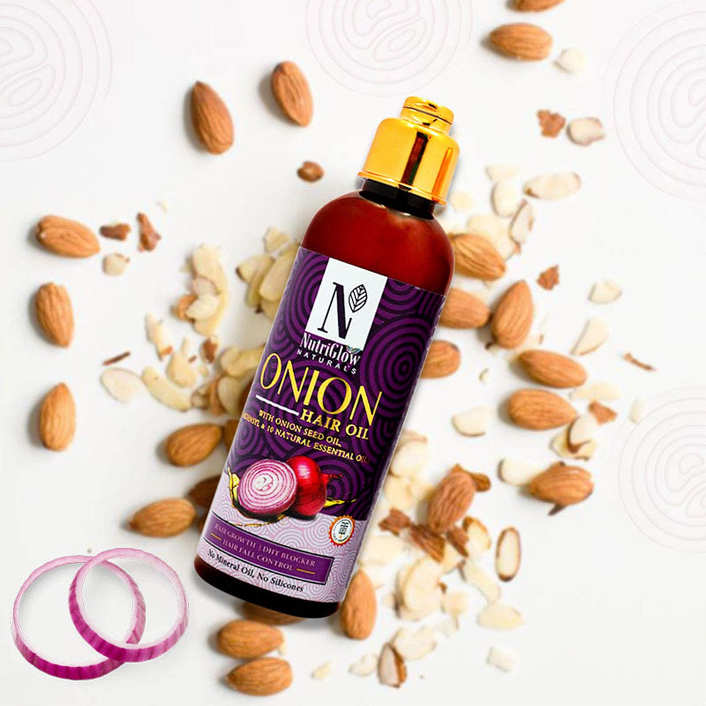 NUTRIGLOW NATURAL'S Onion Hair Mask With Jojoba Oil & Hydrolyzed Keratin For Dry & Damaged Hair, Deep Conditioning, Healthy Hydrated Hair, Reduce Hair Breakage | For Hair Growth (200 gm) 7.05 Ounce