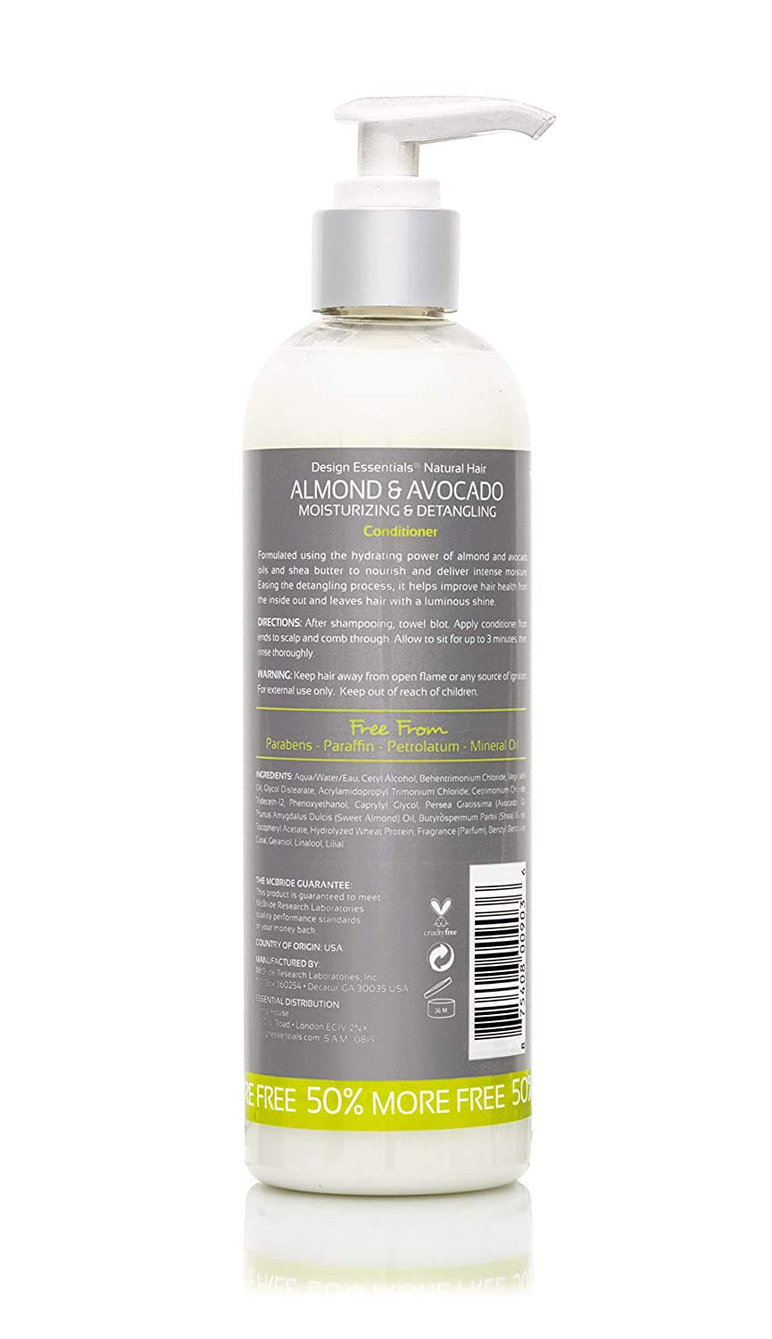 Design Essentials Almond and Avocado Moisturizing and Detangling Conditioner, 32 Ounces