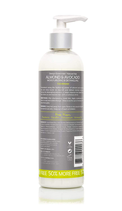 Design Essentials Almond and Avocado Moisturizing and Detangling Conditioner, 32 Ounces