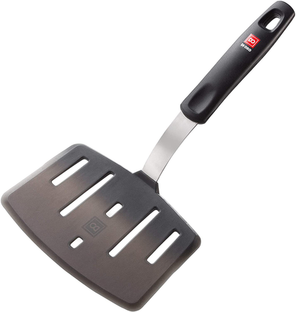 New DI ORO Designer Series Elite 3-Piece Turner Spatula Set - 600F Heat-Resistant Rubber Silicone Spatulas - Includes Slotted Fish, Omelet, and Wide Slotted Turners - LFGB Certified and BPA Free