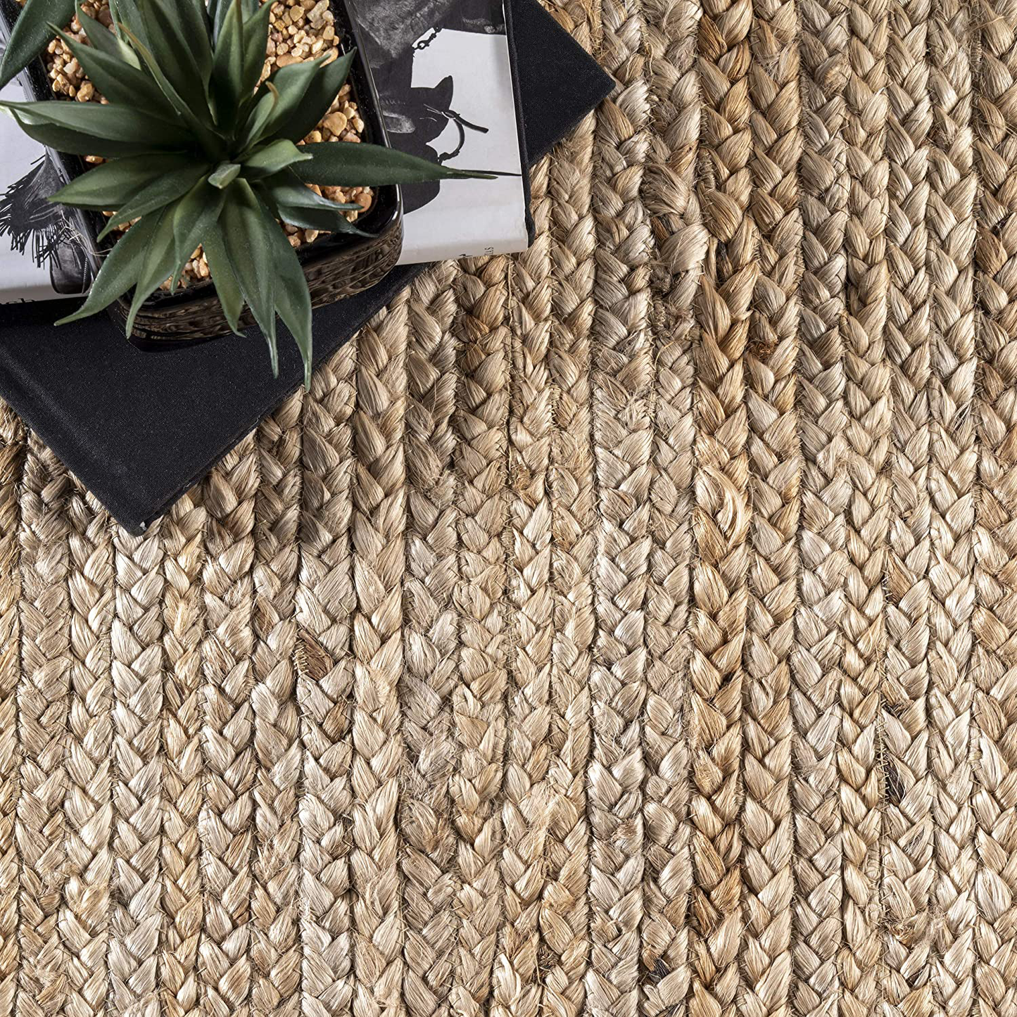 nuLOOM Rigo Hand Woven Farmhouse Jute Accent Rug, 2' 3" x 4', Natural