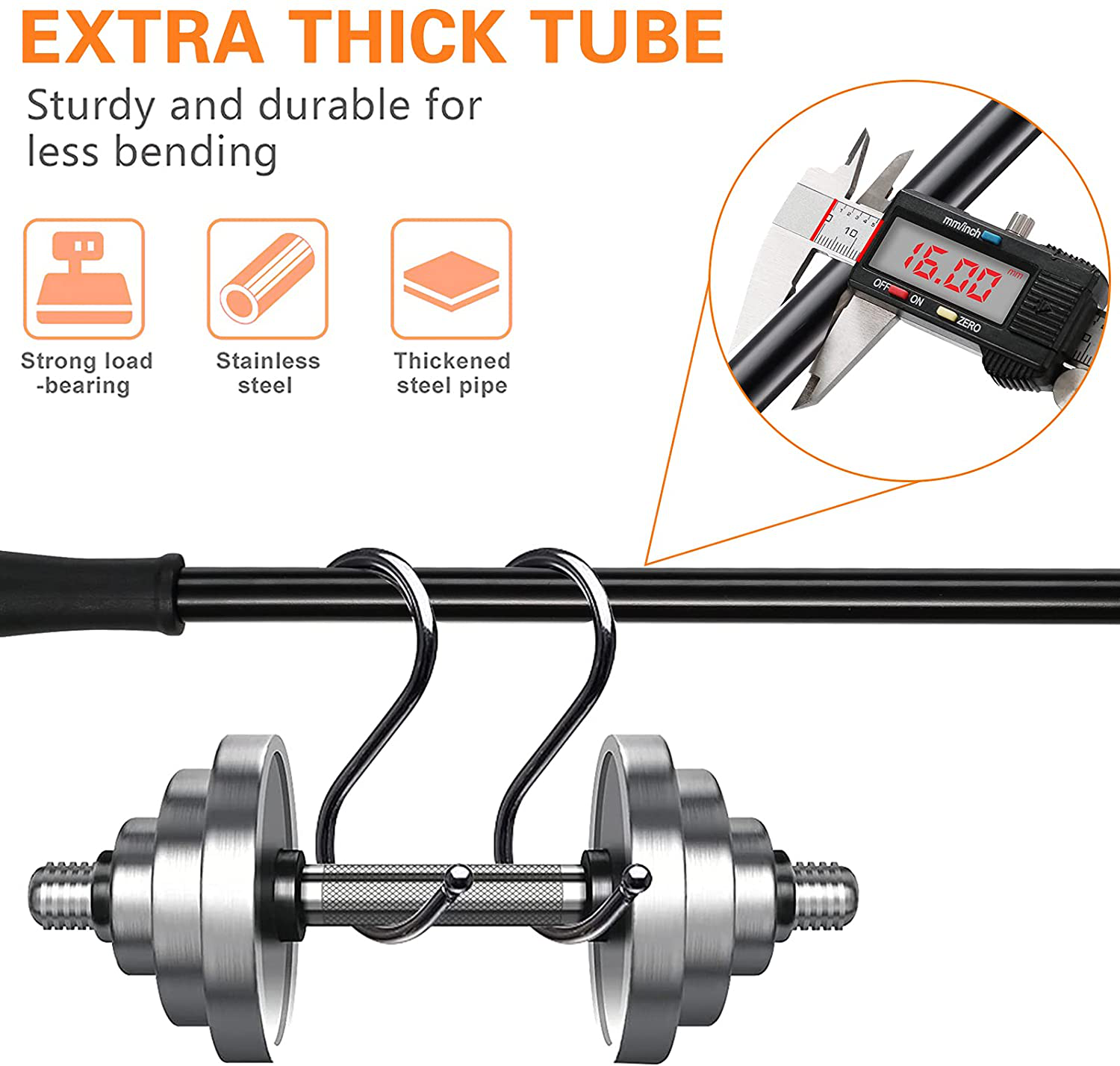 BsBsBest Fire Poker for Fire Pit, 46 Inch Extra Long Portable Campfire Poker for Fireplace, Camping, Wood Stove, Outdoor and Indoor Use, Rust Resistant Stainless Steel Silver Finish