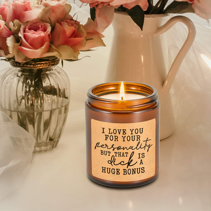 LEADO Lavender Scented Candles - Funny Gifts for Men, Gifts for Him - Gifts for Husband, Boyfriend Gifts - Naughty Anniversary, Christmas, Birthday Gifts for Men, Husbands, Boyfriends, Fiance, Friends