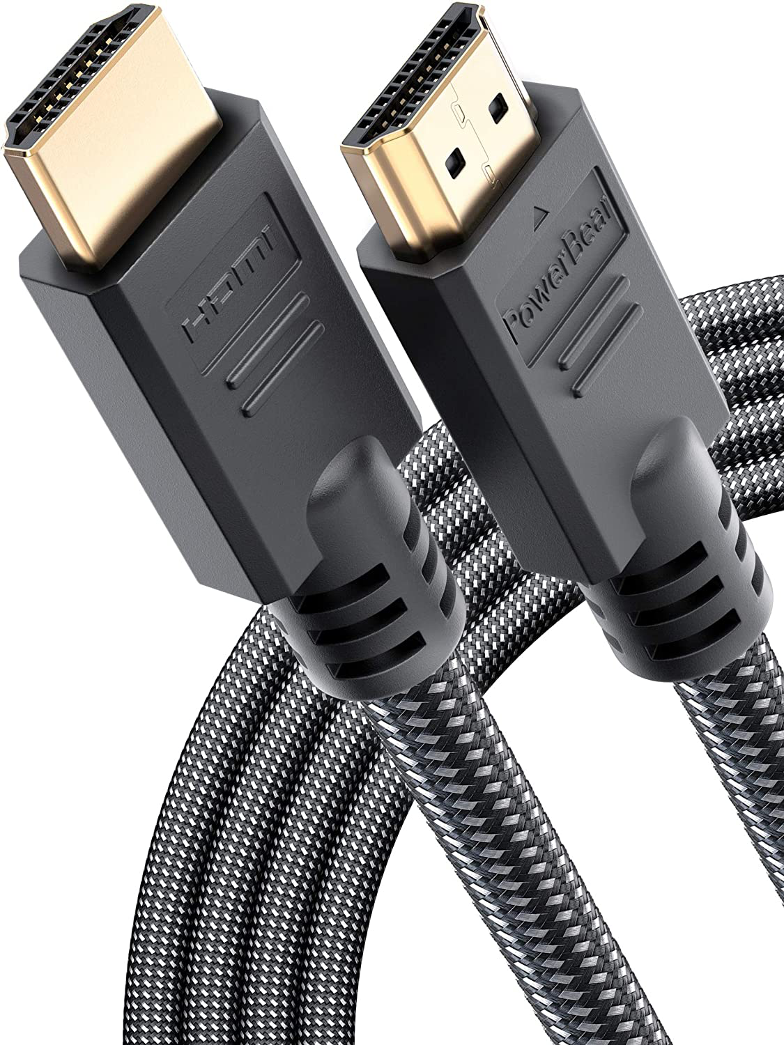 Multi Pack PowerBear 4K HDMI Cables Braided Nylon & Gold Connectors, 4K @ 60Hz, Ultra HD, 2K, 1080P, ARC & CL3 Rated