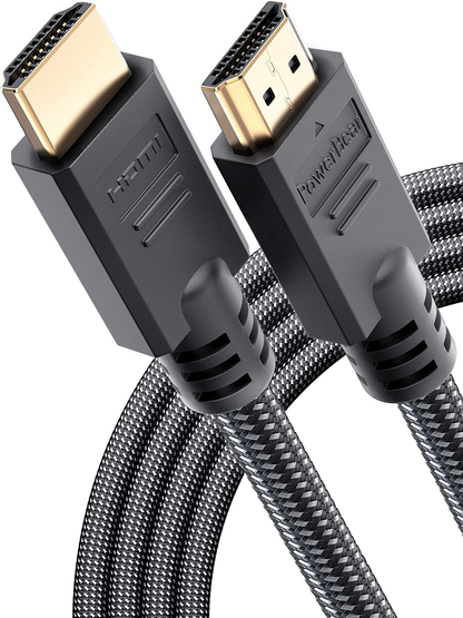 Multi Pack PowerBear 4K HDMI Cables Braided Nylon & Gold Connectors, 4K @ 60Hz, Ultra HD, 2K, 1080P, ARC & CL3 Rated