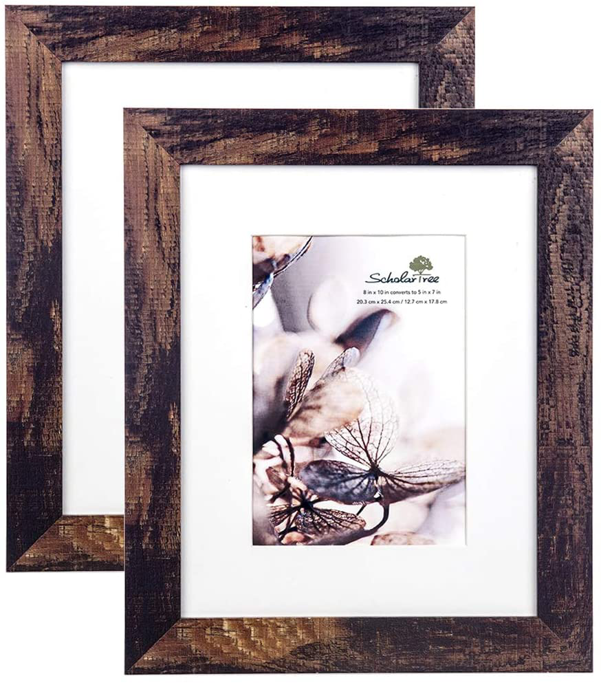 Scholartree Wooden Grey 8x10 Picture Frame 2 Set in 1 Pack