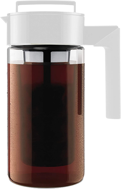 Takeya Patented Deluxe Cold Brew Coffee Maker, One Quart, White