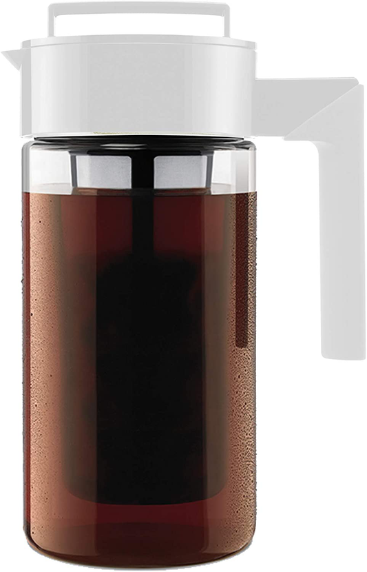 Takeya Patented Deluxe Cold Brew Coffee Maker, One Quart, White